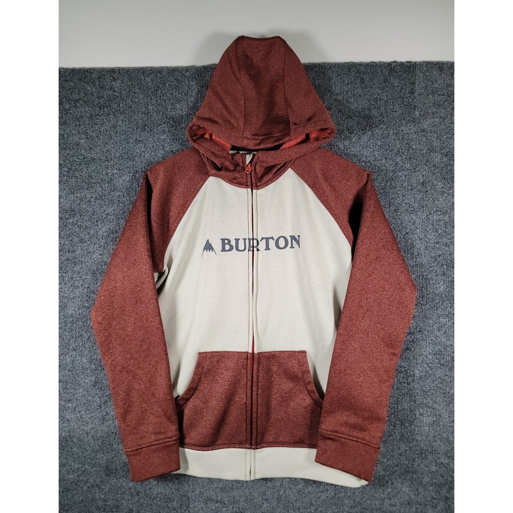 Burton Full Zip Hoodie Hooded Sweatshirt Jacket XL Boys Youth Brown Outdoor Ski